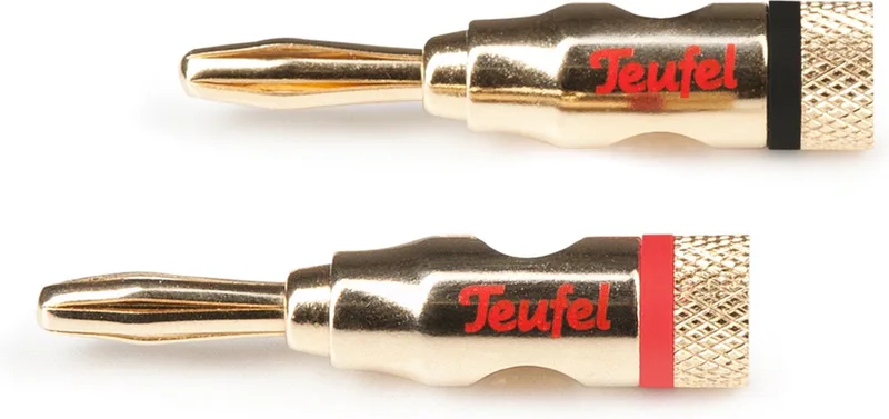 bananenstekker - C8502P (paar) - Luidsprekeraccessoires - zwart / rood från Teufel i Svart, Röd – produktbild
