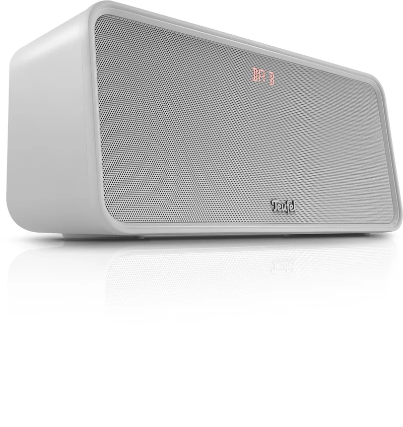 BOOMSTER 4 - Robuuste 2.1 bluetooth-speaker met DAB+ en FM-radio - Tot 23 uur batterijduur - Spatwaterbescherming, USB-C by Teufel in Moon Gray – product photo