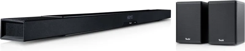 CINEBAR LUX Surround 5.0-Set - Slanke high end bluetooth soundbar - HDMI - Geïntegreeerde subwoofer - Rearspeakers - Bluetooth - Spotify van Teufel in Zwart – productfoto