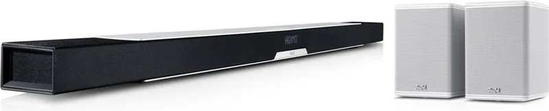 CINEBAR LUX Surround 5.0-Set - Slanke high end bluetooth soundbar - HDMI - Geïntegreeerde subwoofer - Rearspeakers - Bluetooth - Spotify van Teufel in Wit – productfoto