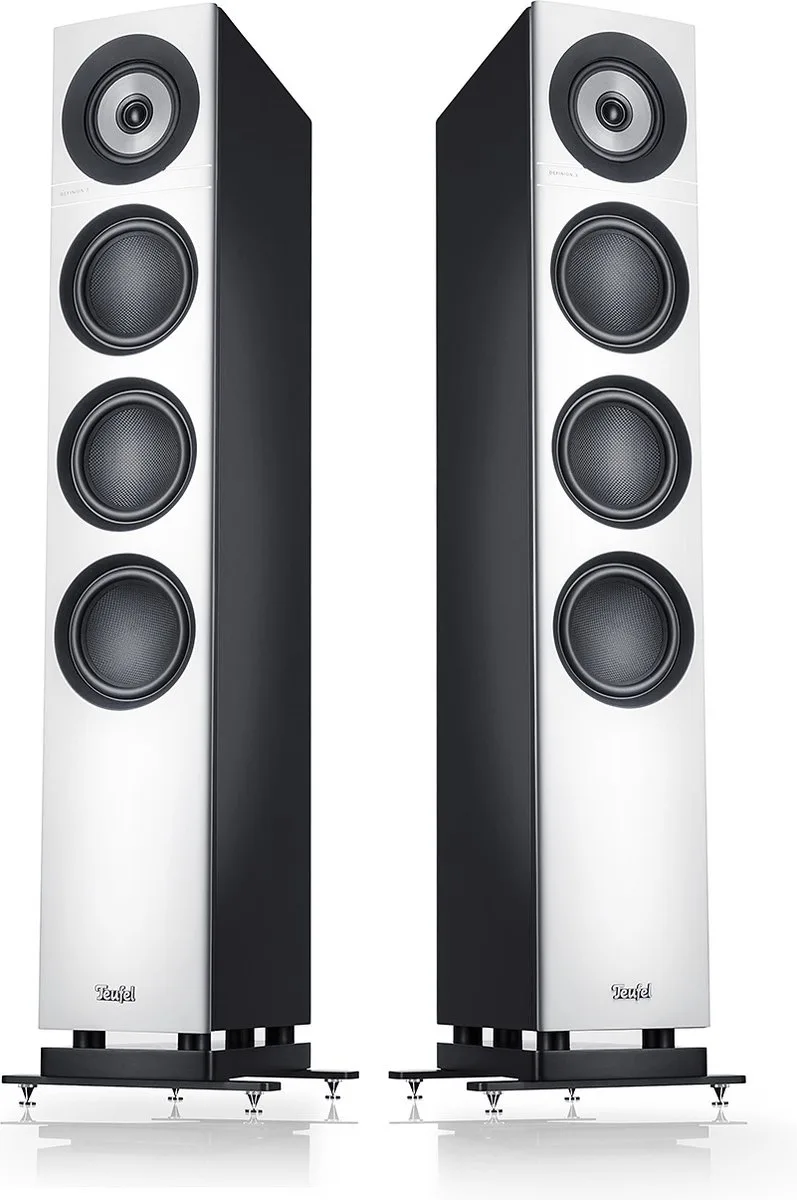 DEFINION 3 - High end vloerstaande speaker - Gepatenteerd SCA-coaxiaal chassis - Set van 2 - wit / zwart van Teufel in Wit, Zwart – productfoto
