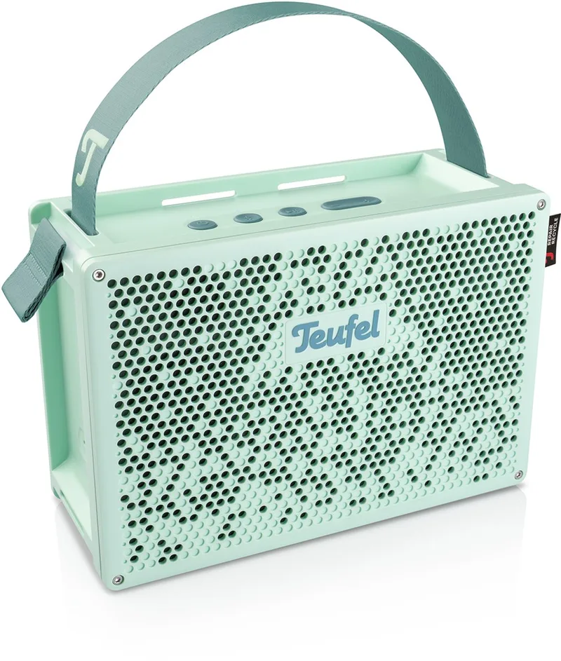 MYND - Portable bluetooth stereospeaker - Waterdicht IPX67, Tot 42 uur batterij van Teufel in Light mint – productfoto