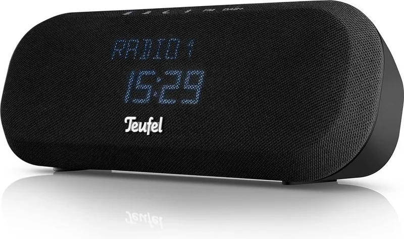RADIO ONE - Hifi-wekkerradio met DAB+/ FM - Dimbaar display - 4 wekgeluiden van Teufel in Zwart – productfoto