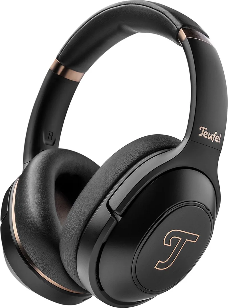 REAL BLUE PRO - High end HD-bluetooth koptelefoon - Over-ears - Digitale hybride Active Noise Cancelling (ANC) - Sound personalisatie van Teufel in Night Black – productfoto