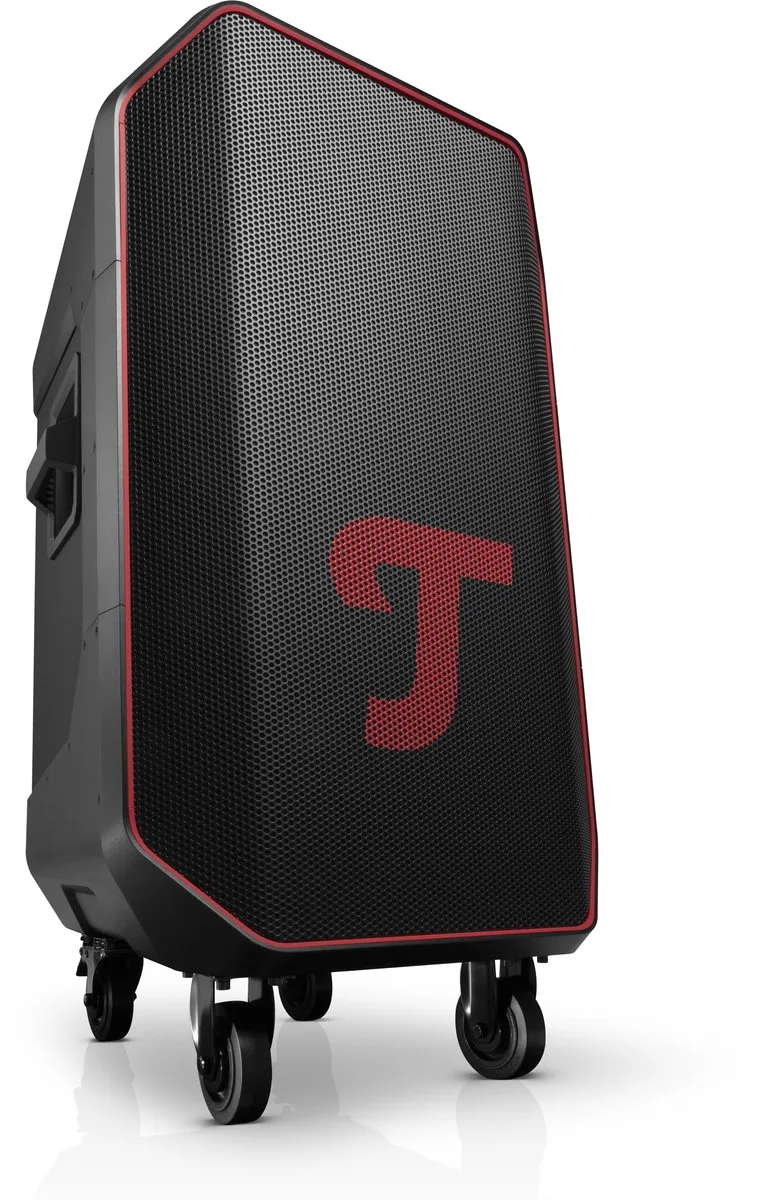 ROCKSTER 2 - Partyspeaker op wielen - Eventspeaker met 2-kanaals dj-mengpaneel, Koppeling voor lichtsysteem van Teufel in Zwart – productfoto