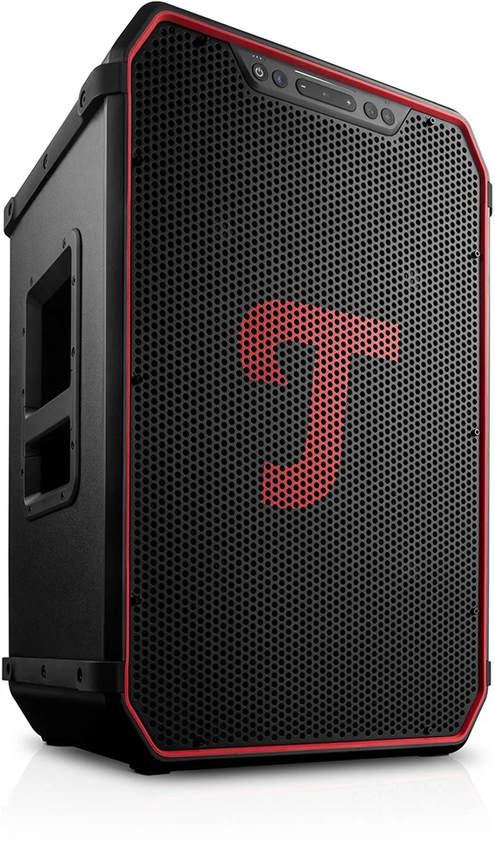 ROCKSTER NEO - Draagbare bluetooth partyspeaker, 130 dB, Batterijduur tot 36 uur, Bescherming tegen spatwater en stof, Powerbank-functie van Teufel in Zwart – productfoto