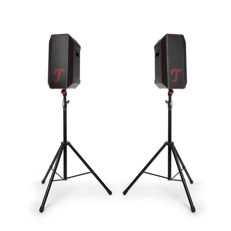 ROCKSTER NEO stereo set + K & M speaker stands Zwart van Teufel – productfoto