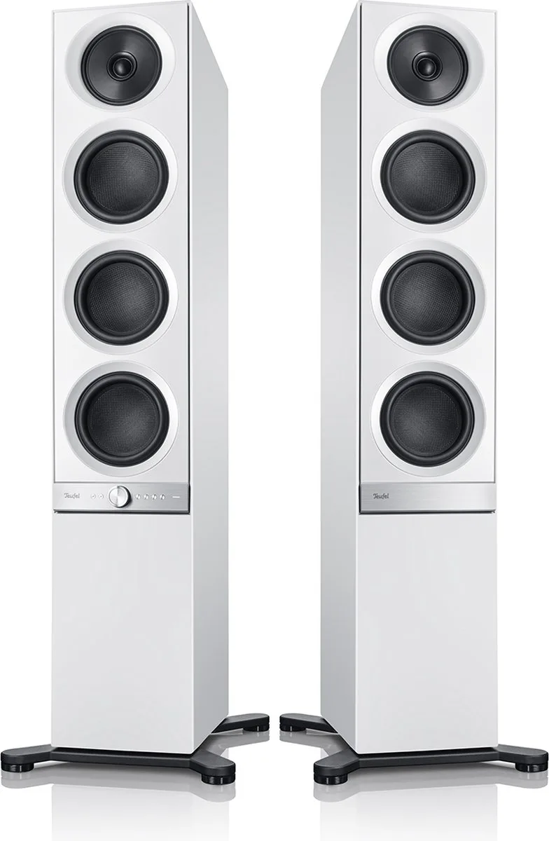 STEREO L - Vloerstaande speakers met geïntegreerde versterker - Wifi/bluetooth van Teufel in Wit – productfoto