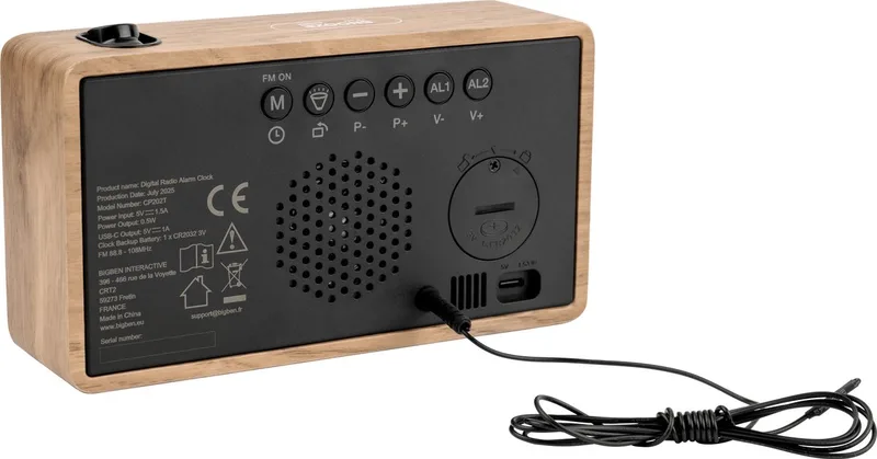 Cosy CP202T Wekkerradio met Projectie - Digitaal van Thomson in Hout en zwart – productfoto