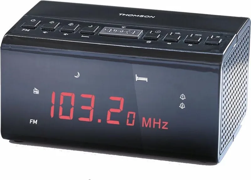 CR50 - Wekkerradio - FM radio van Thomson in Zwart – productfoto