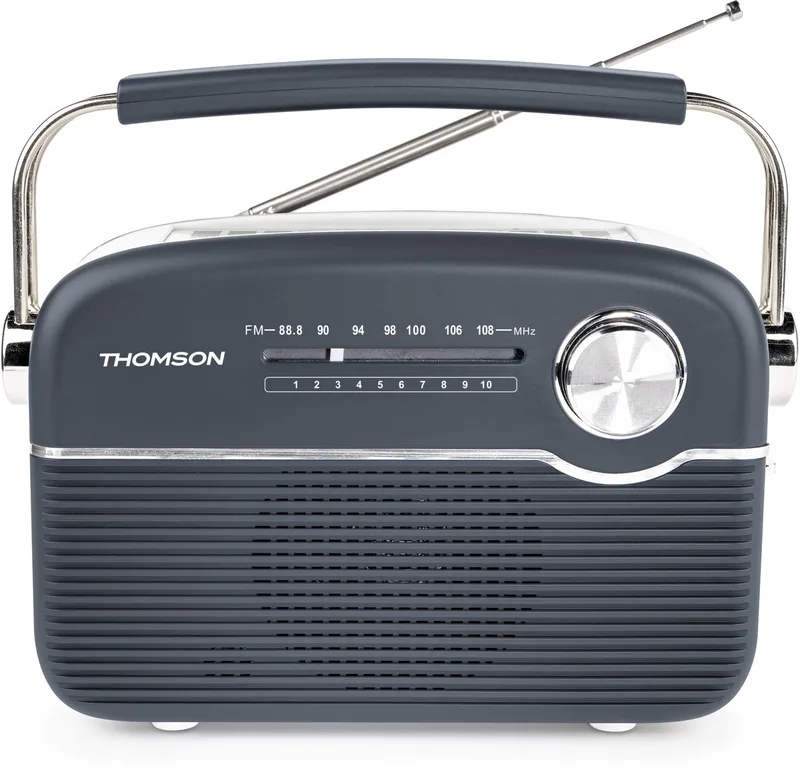 RETRO BLUETOOTH RADIO - SOLAR från Thomson i Grå – produktbild