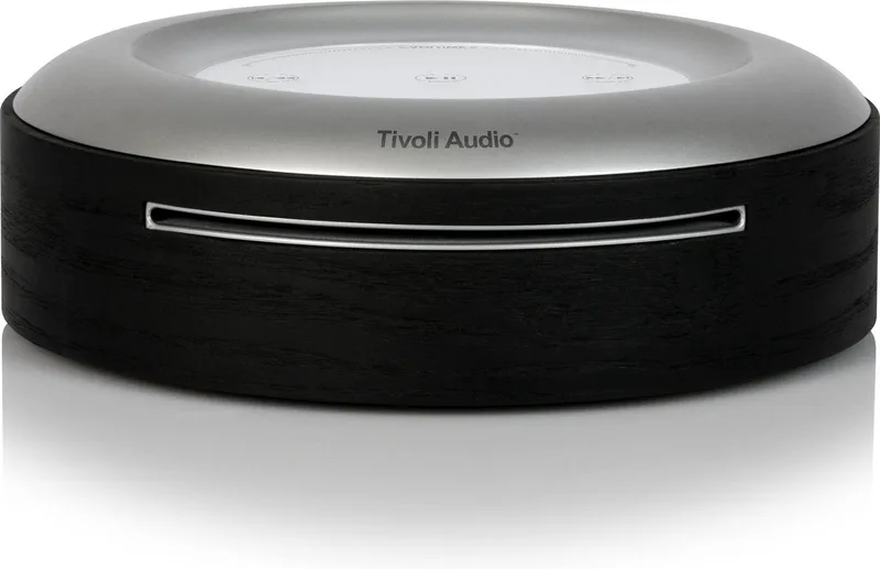 Model CD - Hifi CD-Speler met Wifi - Zwart Essen/Zilver van Tivoli Audio in Zwart Essen, Zwart – productfoto