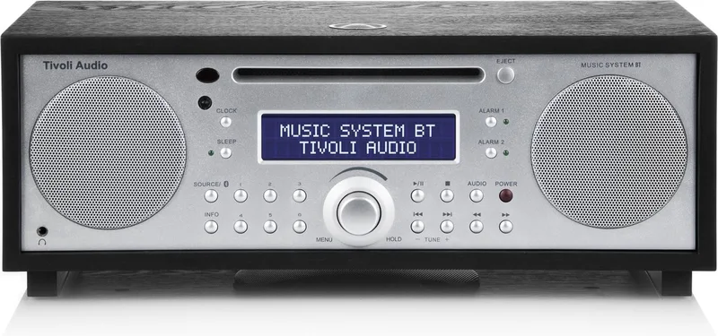 Music System BT - Alles-in-een-Hifi-systeem - Zilver/Zwart van Tivoli Audio in Zwart – productfoto
