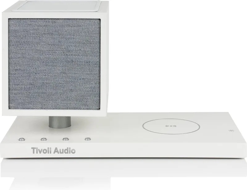 Revive - Bluetooth speaker - draadloze Qi-oplader - Wit/Grijs van Tivoli Audio in Wit – productfoto