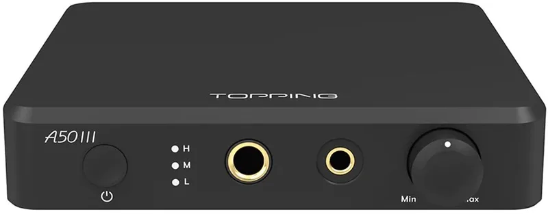 A50 III Black – High‑Performance Headphone Amplifier – NFCA – Voorversterkerfunctie van Topping in Zwart – productfoto
