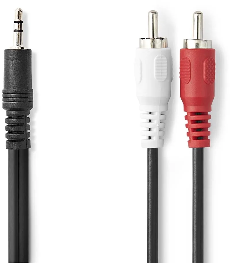 3,5mm Jack - Tulp stereo audio kabel - 10 meter de Transmedia en Noir – photo produit