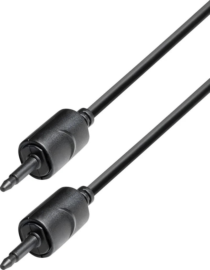 Digitale optische Mini Toslink - Mini Toslink audio kabel - 4mm - 0,50 meter van Transmedia in Zwart – productfoto