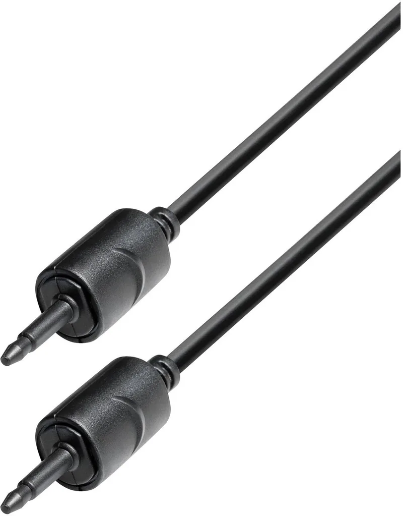 Digitale optische Mini Toslink - Mini Toslink audio kabel - 4mm - 5 meter by Transmedia in Black – product photo