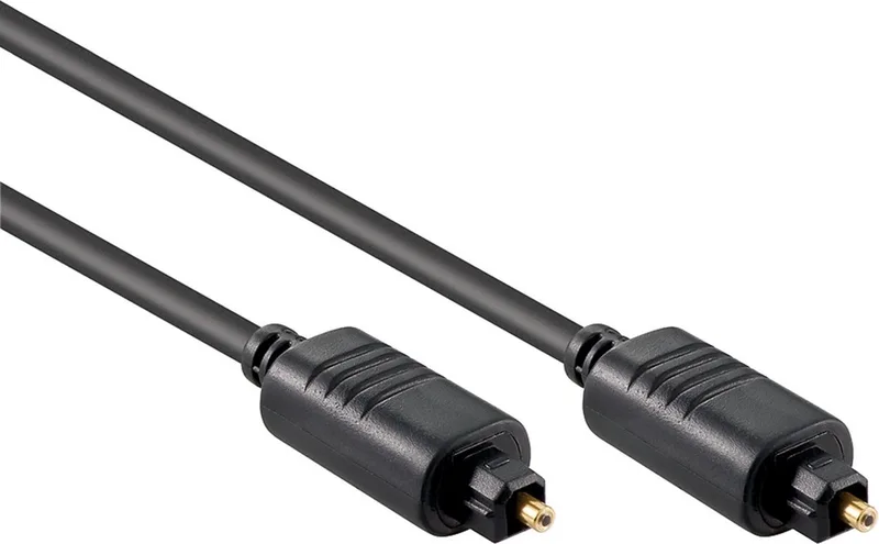 Digitale optische Toslink audio kabel - 4mm / 2 meter van Transmedia in Zwart – productfoto