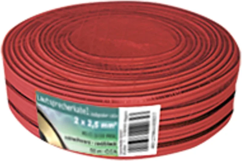 Luidspreker kabel (CCA) - 2x 2,50mm² / rood/zwart - 100 meter by Transmedia in Zwart-Rood – product photo