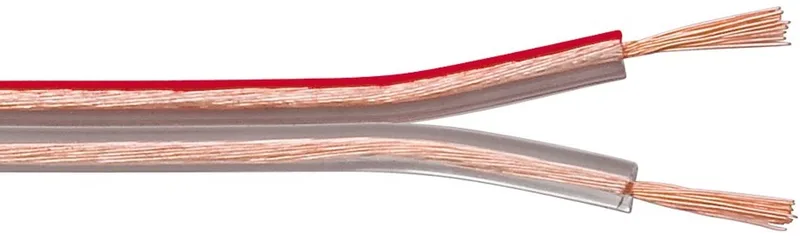 Luidspreker kabel (CCA) - 2x 4,00mm² / 50 meter van Transmedia in Transparant – productfoto