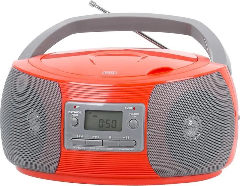 CMP 524 MP3 DIGITAAL 2.4W Grijs, CD radio van Trevi in Rood – productfoto