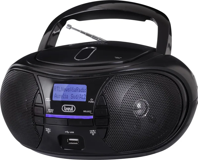 CMP 581 - Draagbare DAB-Radio, FM, CD, USB, AUX van Trevi in Zwart – productfoto