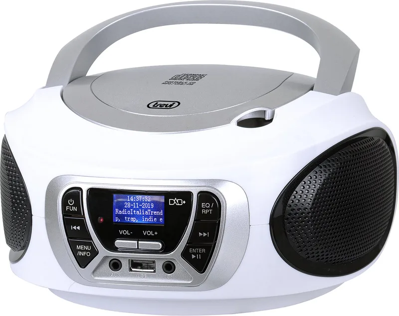 CMP510 - DAB Digitale Draagbare Radio - Stereo DAB Radio - Digitaal Draagbaar Radiotoestel van Trevi in Wit – productfoto