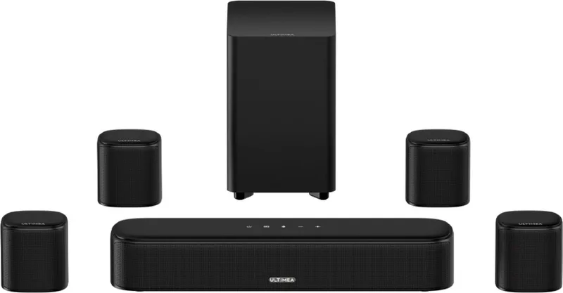 Aura A40 7.1 Soundbar met App-Bediening, Subwoofer en 4 Surround-Luidsprekers – Zwart van Ultimea in Aura-7.1 – productfoto
