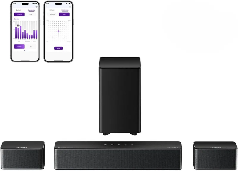Poseidon M4T 5.1 kanaal - Dolby Atmos - Soundbar voor Tv - Soundbars - Zwart by Ultimea in Zwart -5.1 – product photo