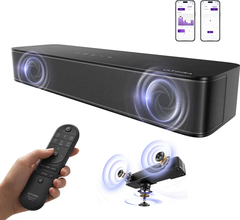 Poseidon Serie 2.1 Soundbar voor TV – met ingebouwde Subwoofer, App-besturing, Bluetooth 5.4 van Ultimea in Poseidon-2.1 – productfoto