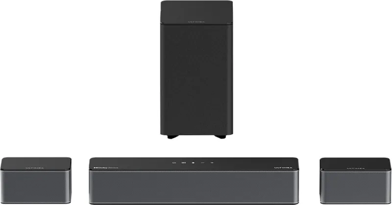 Poseidon Serie - 5.1 Soundbar met Dolby Atmos - draadloze subwoofer - soundbar - Zwart van Ultimea in Zwart-5.1 – productfoto
