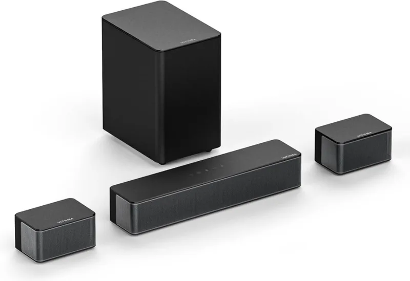 Posiedon D50 - Soundbar - Soundbars Voor TV - Soundbar Met Subwoofer - Surround Set Draadloos - Soundbars - Soundbar Dolby Atmos - Surround Set Home Cinema van Ultimea in Zwart – productfoto