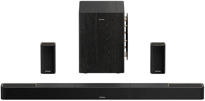 Skywave Series _ 5.1.4 Systeem met Dolby Atmos Soundbar by Ultimea in Black – product photo