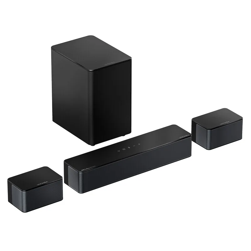 ULTIMEA 5.1ch Soundbar Dolby Atmos, 5,25'' kabelloser Subwoofer, 450 W Heimkino Surround Sound System, App-Steuerung, Einstellbarer Surround und Bass, HDMI eARC, Bluetooth 5.3, Poseidon M4T von Ultimea – Produktfoto