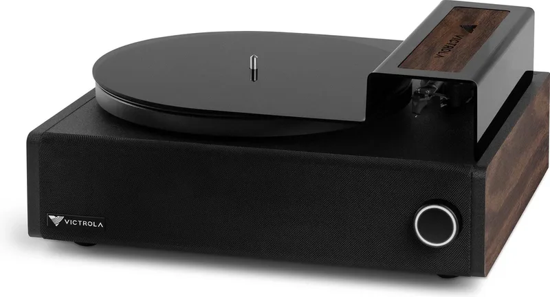 VPMS-1-ESP-EU, Victrola V1 Bundle, hybride platenspeler + sub van Victrola in Hout – productfoto