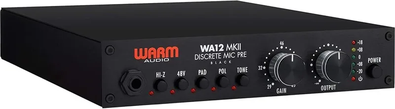 WA12 MKII microfoon voorversterker van Warm Audio in Zwart – productfoto