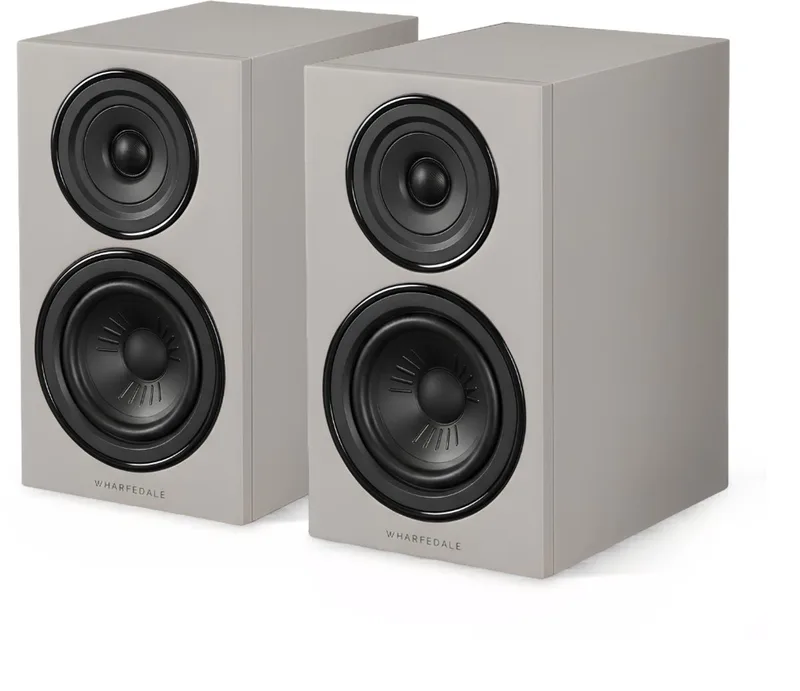 Diamond 12.2i Boekenplank Speakers – Stereo Hifi Set – 2-weg Luidsprekers – Compact Formaat – Passieve Speakers van Wharfedale in Grijs – productfoto