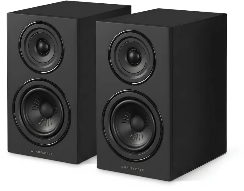 Diamond 12.2i Boekenplank Speakers – Stereo Hifi Set – 2-weg Luidsprekers – Compact Formaat – Passieve Speakers van Wharfedale in Zwart – productfoto