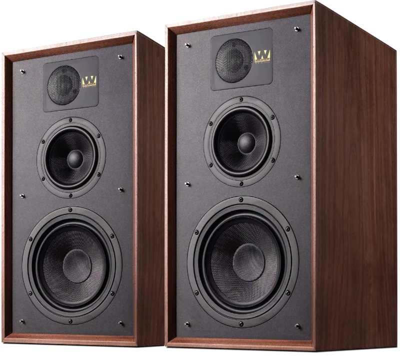 Linton Boekenplank Speakers - Hifi Stereo Set - Luidspreker Boxen - 3-weg Luidspreker - Passieve Speaker van Wharfedale in Walnoot – productfoto