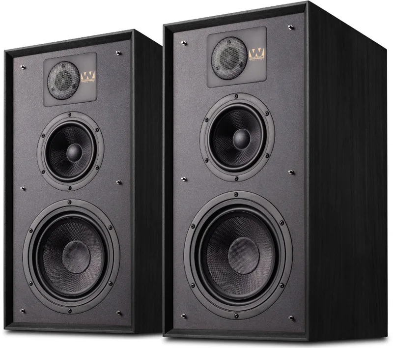 Linton Boekenplank Speakers - Hifi Stereo Set - Luidspreker Boxen - 3-weg Luidspreker - Passieve Speaker van Wharfedale in Zwart – productfoto