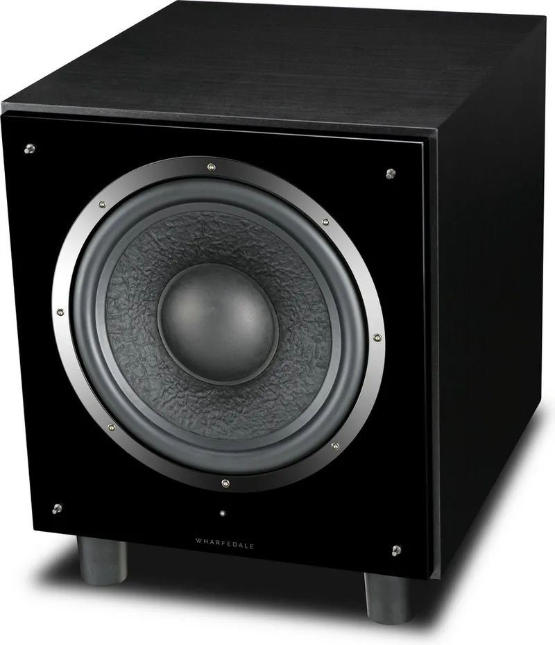 SW-12 Subwoofer – 12” Long-Throw Woofer – Ingebouwde 300W Versterker – Variabele Crossover van Wharfedale in Zwart – productfoto