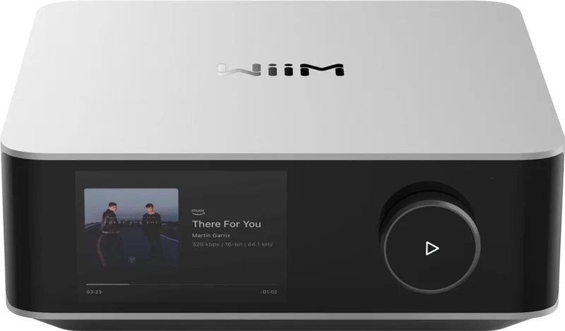 Amp Ultra Streamer/Versterker van WiiM in Zilver – productfoto