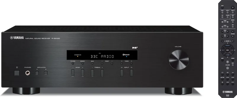 RS-202DAB - Stereoreceiver - Bluetooth streaming - DAB radio by Yamaha in Black – product photo